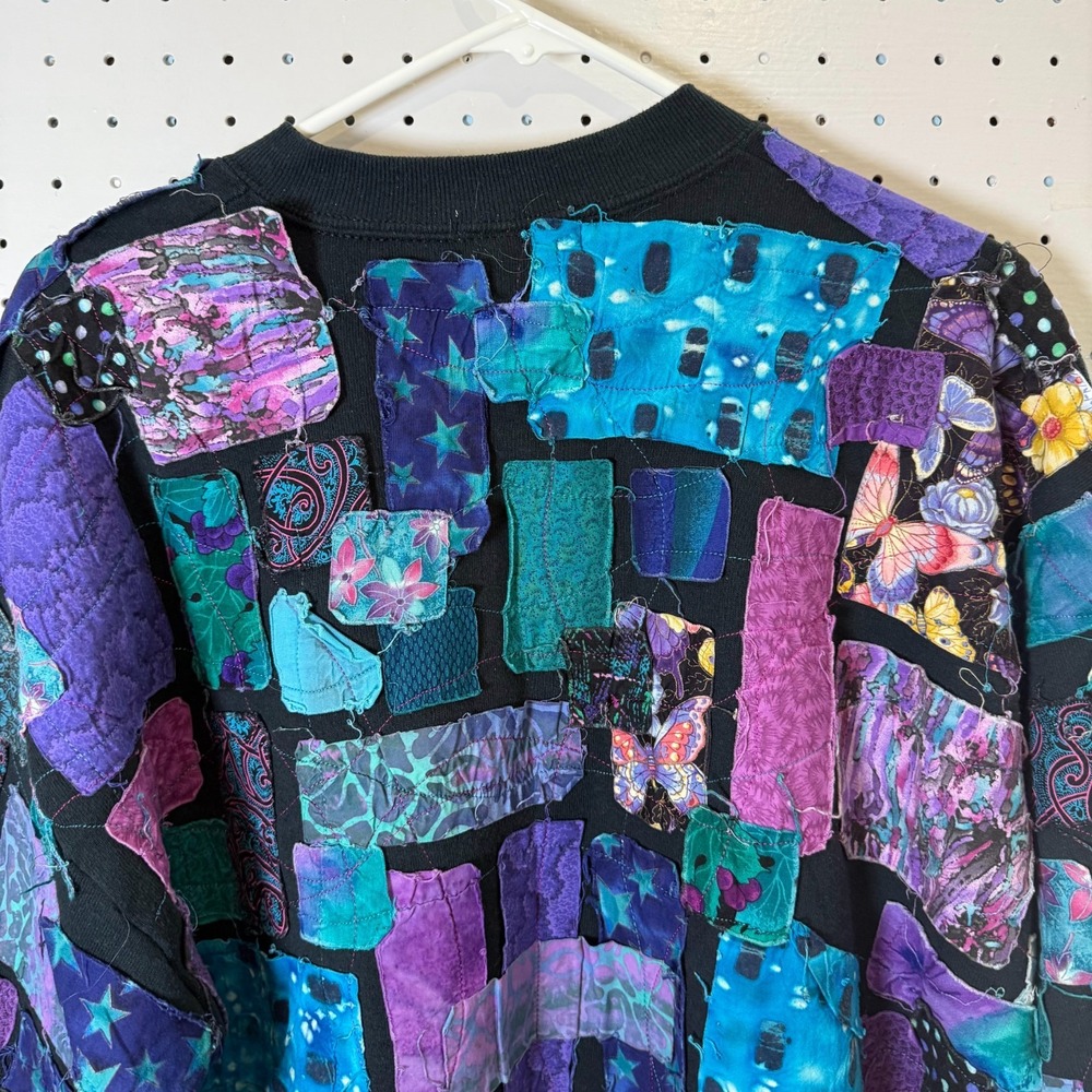 Vintage 90s Tamarack Best of West Virginia Vibrant Sweatshirt‎ Men's Patchwork - Picture 6 of 11